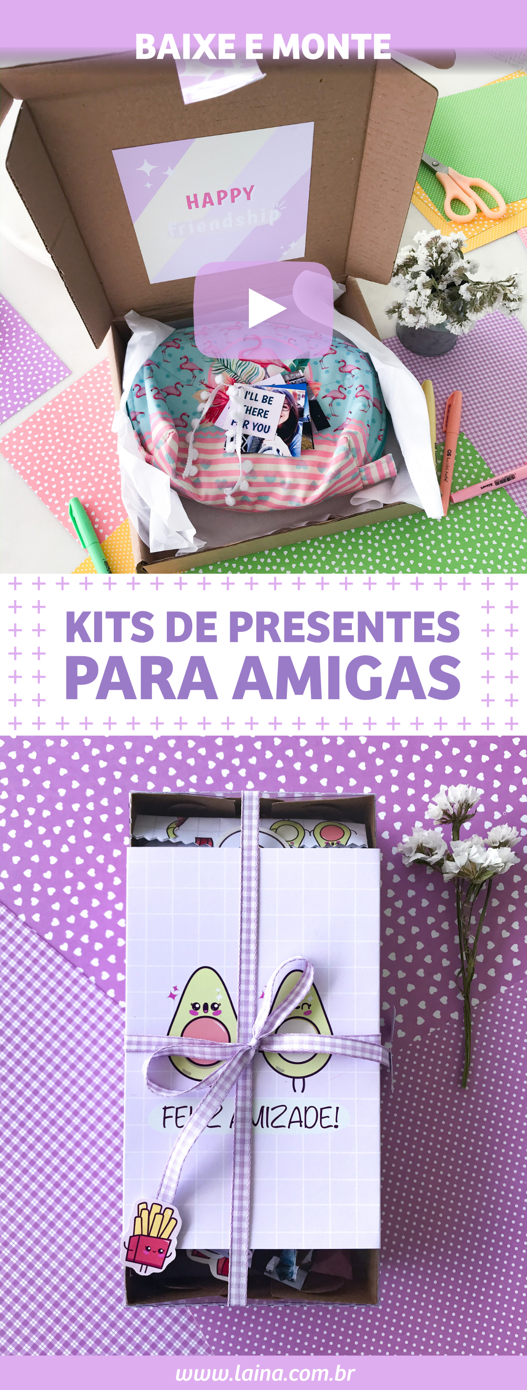 DIY Kits de Presentes Para as Amigas - Parceira de Comida e Série Friends