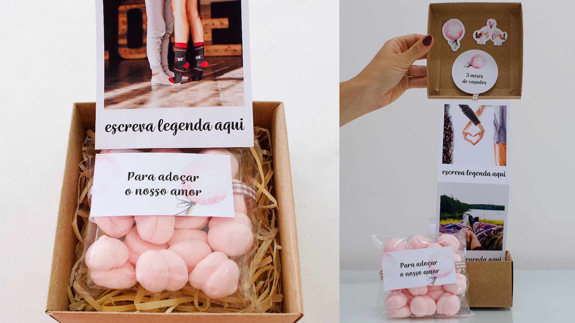 presente personalizado bodas de algodão doce